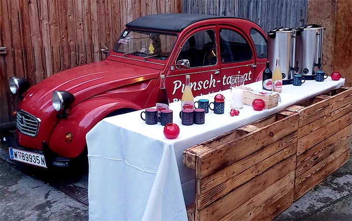 Tages-Pauschale Bartruck „2 CV rot Punschtaxi“